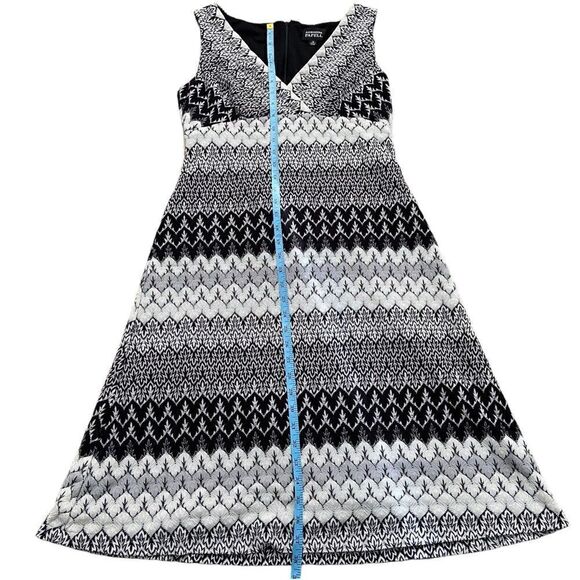 Adrianna Papell Pattern Sheath Mini Dress in Black and White Size 12 - Picture 14 of 16